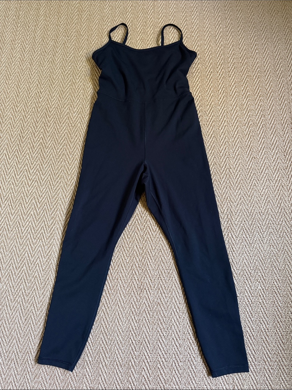 Sleek Black Spaghetti-Strap Jumpsuit